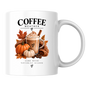 Cozy Autumn Pumpkin Spice Latte Mug "Coffee Weather: Same Mood Different Season" Graphic 325ml Ceramic Coffee Cup Autumn Drink with Whipped Cream Novelty Tea Cup | Cozy Fall Gift for Coffee Lovers | Available in Multicolours | Fast Dispatch (M3132)