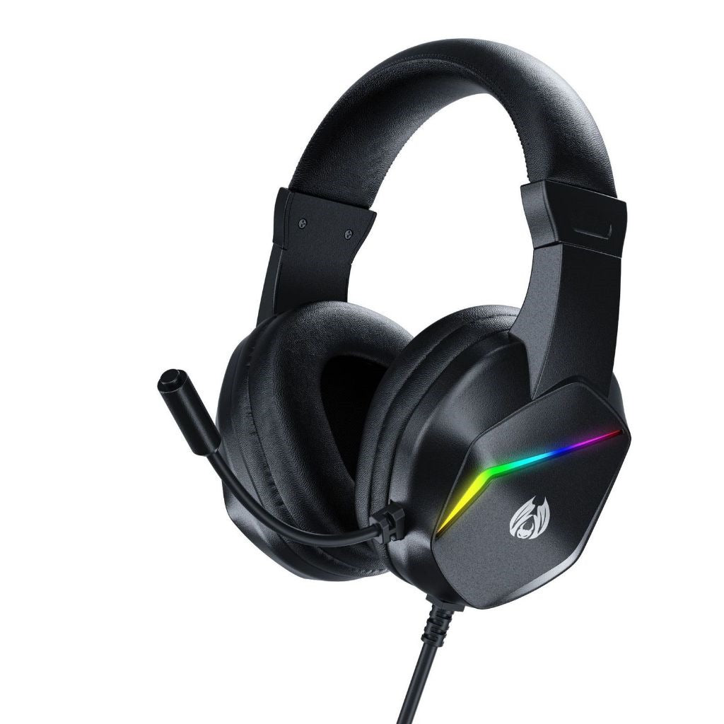 Hybrid Wired RGB Gaming Headset with 40mm Drivers & HD Mic | Multiplatform Over-Ear Headphones for PC, PS4/PS5, Xbox, Switch