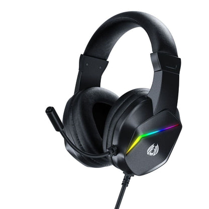 Hybrid Wired RGB Gaming Headset with 40mm Drivers & HD Mic | Multiplatform Over-Ear Headphones for PC, PS4/PS5, Xbox, Switch