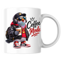 Coffee Mug "Coffee Mode Cool Pigeon" 325ml Ceramic Coffee Mug – Cool Pigeon in Cap, Headphones, Leather Jacket, Hoodie & Sneakers Funny Streetwear Bird Mug Gift For Coffee Lovers Friends | Available in Multicolours | Fast Dispatch by UK Seller (M3240)