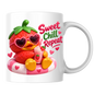 Summer Mug "Sweet Chill Repeat Strawberry Duck" 325ml Ceramic Coffee Mug – Cute Strawberry Duck in Heart Sunglasses on Pool Float With Milkshake Summer Gift For Friends Family | Available in Multicolours | Fast Dispatch by UK Seller (M3246)