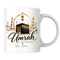 Personalised Umrah Mubarak Mug 325ml Ceramic Coffee Tea Cup – Custom Name, Golden Kaaba & Masjid Al-Haram Architecture Religious Pilgrimage Gift for Family, Friends, Hajj, Umrah Celebration – Fast Dispatch by UK Seller (M3484)