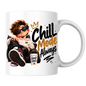 Chill Mug "Chill Mode Always" 325ml Ceramic Coffee Tea Cup – Cool Boy Graphic, Sunglasses, Hoodie & Good Vibes Slogan Novelty Gift for Bestie, Teens, Birthday – Fast Dispatch by UK Seller (M3497)
