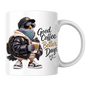 Coffee Mug "Good Coffee Better Days Cool Pigeon" 325ml Ceramic Coffee Mug – Cool Pigeon in Cap, Sunglasses, Puffer Jacket Sneakers Funny Streetwear Bird Mug Gift For Coffee Lovers Friends | Available in Multicolours | Fast Dispatch by UK Seller (M3234)