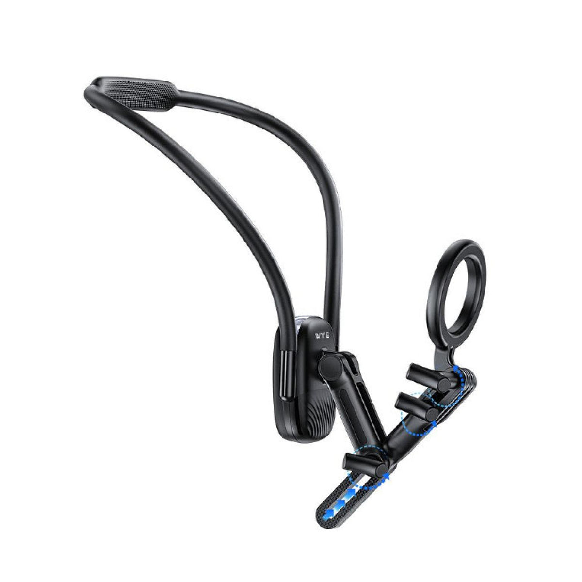Hands-Free Neck Phone Mount Holder for First-Person POV Recording | Flexible Gooseneck Magnetic Phone Holder for Vlogging & Streaming (H115)