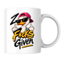 Sarcastic Mug "ZERO F*CKS GIVEN" Cool Duck 325ml Ceramic Coffee Mug Novelty Duck Tea Cup with Sunglasses, Cap & Middle Fingers Graphic Gift | Available in Multicolours | Fast Dispatch by UK Seller (M3084)