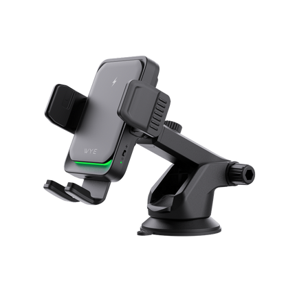 Wireless Charging Dashboard In-Car Phone Holder Mount with Telescopic Arm & Strong Suction Cup Base (H100)