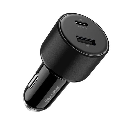 38W Dual Port Fast Car Charger Set (USB-A + USB-C) with Type-C Cable | Quick Charge Adapter for Smartphones & Tablets