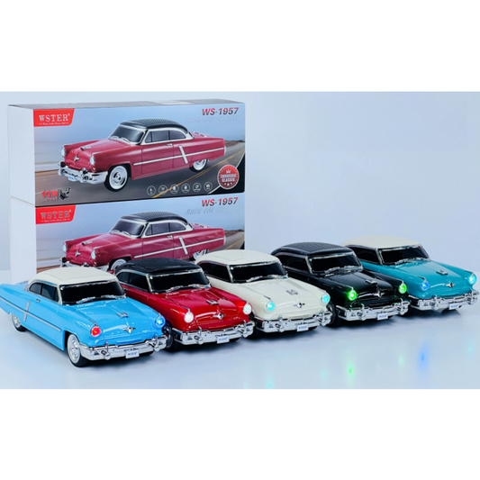 Retro Vintage Car Speaker Portable Wireless Bluetooth Sound System 10W FM Radio USB TF Card Handsfree