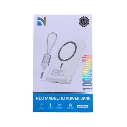 5000mAh 20W Magnetic Wireless Power Bank – Portable Fast Charging Battery Pack with Built-in Lanyard Cable