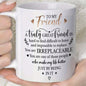 Personalized "To My Friend Irreplaceable" Ceramic Coffee Mug – Sentimental Friendship Quote, Best Friend Gift & Heartwarming Novelty Cup (M1189)
