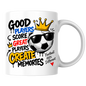 Football Mug "GOOD PLAYERS SCORE GREAT PLAYERS CREATE MEMORY" Cool Football 325ml Ceramic Coffee Mug – Sporty Football Tea Cup with Crown, Sunglasses & "Football Hits Different" Graphic Gift | Available in Multicolours | Fast Dispatch by UK Seller (M3092)
