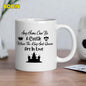 Personalized "Any Home Can Be A Castle" Ceramic Coffee Mug – Romantic Quote, King & Queen Crowns & Couple Novelty Cup (M1178)