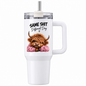 Funny Sassy Highland Cow Travel Tumbler "Same Shit Different Day" Graphic 40oz Stainless Steel Insulated Travel Mug with Handle & Straw – Moody Cow in Pink Jumper Novelty Travel Cup | Fast Dispatch by UK Seller (T3029)