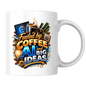 Tech Mug "Fueled By Coffee AI And Big Ideas" Fueled By Coffee AI And Big Ideas 325ml Ceramic Coffee Mug – Tech Programmer Mug with Laptop, CPU Chip & RAM | Gift for Developers & IT Specialists | Fast Dispatch by UK Seller (M3325)
