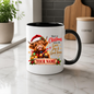 Personalised Christmas Mug "Have A Christmas Full Of Love, Joy & Good Times" 325ml Ceramic Coffee Tea Cup – Santa Hat Highland Cow, Fairy Lights, Custom Name & Festive Slogan Novelty Gift for Bestie, Women, Holiday – Fast Dispatch by UK Seller (M3517)