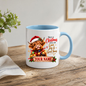 Personalised Christmas Mug "Have A Christmas Full Of Love, Joy & Good Times" 325ml Ceramic Coffee Tea Cup – Santa Hat Highland Cow, Fairy Lights, Custom Name & Festive Slogan Novelty Gift for Bestie, Women, Holiday – Fast Dispatch by UK Seller (M3517)