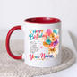 Personalised Birthday Mug "Happy Birthday" 325ml Ceramic Coffee Tea Cup – Colorful Balloons, Confetti, Custom Name & Laughter Wish Slogan Novelty Gift for Bestie, Friends, Birthday – Fast Dispatch by UK Seller (M3511)