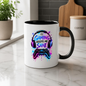 Gaming Mug "Gaming Keeps Me Sane" Gaming Keeps Me Sane 325ml Ceramic Coffee Mug – Neon Headset & Controller Mug with Blue and Pink Paint Splatter Art | Gamer Gift | Fast Dispatch by UK Seller (M3345)