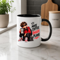 Motivational Mug "More Coffee Bigger Plans" 325ml Ceramic Coffee Tea Cup – Cool Boy Graphic, Red Hoodie, Sunglasses & Slogan Novelty Gift for Coffee Lovers, Teens, Birthday – Fast Dispatch by UK Seller (M3499)