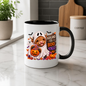 Halloween Mug "Ghost Costume Boo Y'all Highland Co." Ghost Costume Highland Cow 325ml Ceramic Coffee Mug – Cute Trick-or-Treat Tea Cup with Sheet Outfit Wooden Sign Graphic Gift | Available in Multicolours | Fast Dispatch by UK Seller (M3178)