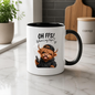 Funny Vape Highland Cow Mug "OH FFS! Where's my Vape?" Graphic 325ml Ceramic Coffee Cup – Highland Cow in Black Hoodie & Cap Vaping Novelty Tea Cup Sarcastic Cheeky Gift For Friends | Available in Multicolours | Fast Dispatch by UK Seller (M3136)