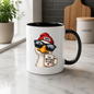 British Humour Mug "TOO BRITISH TO CARE" Funny Duck 325ml Ceramic Coffee Mug Cheeky London Duck Tea Cup with Union Jack-Inspired British Artwork Gift | Available in Multicolours | Fast Dispatch by UK Seller (M3002)