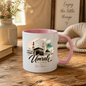 Personalised Umrah Mubarak Mug 325ml Ceramic Coffee Tea Cup – Custom Name, Holy Kaaba, Green Dome & Watercolor Architecture Religious Pilgrimage Gift for Family, Friends, Hajj Celebration – Fast Dispatch by UK Seller (M3486)