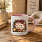 Rustic Wood Sign Christmas Mug "Have A Cosy Christmas" Have A Cosy Christmas 325ml Ceramic Coffee Mug – Rustic Wooden Plaque with Pine Wreath, Red Tartan Bow, Glowing Lantern & Cinnamon Sticks | Festive Holiday Gift | Fast Dispatch by UK Seller (M3438)