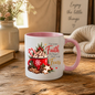 Christmas Mug "Let Your Faith Be Bigger Than Your Fears Isaiah 41:10" 325ml Ceramic Coffee Mug–Festive Christian Typography Mug With Hot Chocolate Candy Cinnamon | Available in Multicolours | Fast Dispatch by UK Seller (M3319)