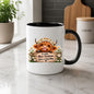 Inspiring Mug "A Little Moo-tivation Goes a Long Way" Highland Cow 325ml Ceramic Coffee Mug Cute Animal Tea Cup with Daisy Flower Crown & Wooden Sign | Available in Multicolours | Fast Dispatch by UK Seller (M1278)