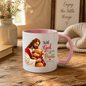 Religious Christmas Mug "With God All Things Are Possible" Highland Cow With God All Things Are Possible 325ml Ceramic Coffee Mug – Christian Jesus Hugging Highland Cow Scripture Mug with Matthew 19:26 | Religious Gift | Fast Dispatch by UK Seller (M3353)