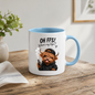 Funny Vape Highland Cow Mug "OH FFS! Where's my Vape?" Graphic 325ml Ceramic Coffee Cup – Highland Cow in Black Hoodie & Cap Vaping Novelty Tea Cup Sarcastic Cheeky Gift For Friends | Available in Multicolours | Fast Dispatch by UK Seller (M3136)