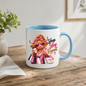 Shopping Mug "Shop Slay Repeat Highland Cow" Shop Slay Repeat Highland Cow 325ml Ceramic Coffee Mug – Glamorous Pink Fashion Shopping Tea Cup With Heart Sunglasses Coffee Graphic Gift | Available in Multicolours | Fast Dispatch by UK Seller (M3196)