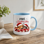 Christmas Dog & Cat Mug "Paws & Christmas Vibes" Paws & Christmas Vibes 325ml Ceramic Coffee Mug – Cute Sleeping Golden Retriever & Tabby Cat in Santa Hats on Plaid Blanket | Festive Holiday Gift | Fast Dispatch by UK Seller (M3405)