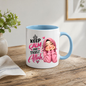Islamic Mug "Keep Calm And Trust Allah" 325ml Ceramic Coffee Tea Cup – Pink Hijabi Girl Graphic, Hearts & Faith Slogan Novelty Gift for Muslim Women, Friends, Birthday – Fast Dispatch by UK Seller (M3505)