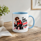 Motivational Mug "More Coffee Bigger Plans" 325ml Ceramic Coffee Tea Cup – Cool Boy Graphic, Red Hoodie, Sunglasses & Slogan Novelty Gift for Coffee Lovers, Teens, Birthday – Fast Dispatch by UK Seller (M3499)