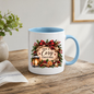 Rustic Wood Sign Christmas Mug "Have A Cosy Christmas" Have A Cosy Christmas 325ml Ceramic Coffee Mug – Rustic Wooden Plaque with Pine Wreath, Red Tartan Bow, Glowing Lantern & Cinnamon Sticks | Festive Holiday Gift | Fast Dispatch by UK Seller (M3438)