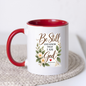 Inspirational Christian Mug "Be Still And Know That I Am God Psalm 46:10" 325ml Ceramic Coffee Mug –Christian Bible Verse Mug With Floral Wreath Leaves Inspirational Gift | Available in Multicolours | Fast Dispatch by UK Seller (M3299)