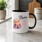 Family Mug "Nana MAKES THE WORLD A kinder brighter happier PLACE" Sweet Grandma 325ml Ceramic Coffee Mug Heartwarming Nana Tea Cup with Resting Head Grandma Graphic Gift | Available in Multicolours | Fast Dispatch by UK Seller (M3014)