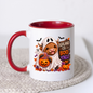 Halloween Mug "Ghost Costume Boo Y'all Highland Co." Ghost Costume Highland Cow 325ml Ceramic Coffee Mug – Cute Trick-or-Treat Tea Cup with Sheet Outfit Wooden Sign Graphic Gift | Available in Multicolours | Fast Dispatch by UK Seller (M3178)