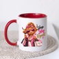 Shopping Mug "Shop Slay Repeat Highland Cow" Shop Slay Repeat Highland Cow 325ml Ceramic Coffee Mug – Glamorous Pink Fashion Shopping Tea Cup With Heart Sunglasses Coffee Graphic Gift | Available in Multicolours | Fast Dispatch by UK Seller (M3196)