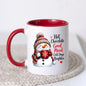 Cozy Mug "Hot Chocolate Good Mood Cold Days Brighter" Snowman 325ml Ceramic Coffee Mug – Cute Winter Holiday Tea Cup with Beanie & Hot Cocoa Gift | Available in Multicolours | Fast Dispatch by UK Seller (M1247)