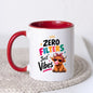 Sassy Mug "Zero Filters Just Vibes" Highland Cow 325ml Ceramic Coffee Mug Cute Animal Tea Cup with Heart Sunglasses, Pink Bow & Bubblegum Gift | Available in Multicolours | Fast Dispatch by UK Seller (M1284)