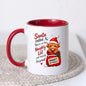 Festive Mug "Santa Called You're On The Naughty List" Highland Cow 325ml Ceramic Coffee Mug Funny Christmas Holiday Tea Cup with Santa Sack & Naughty But Nice Sign Gift | Available in Multicolours | Fast Dispatch by UK Seller (M1298)