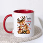 Heartwarming Mug "Family Makes Christmas Special" Reindeer Family 325ml Ceramic Coffee Mug Cute Winter Holiday Tea Cup with Snuggling Little Reindeer & Hearts Gift | Available in Multicolours | Fast Dispatch by UK Seller (M1261)