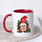 Charming Mug "Gnome for the Holidays" Christmas Gnome 325ml Ceramic Coffee Mug Festive Winter Holiday Tea Cup with Lantern, Gift & Wooden Sign Gift | Available in Multicolours | Fast Dispatch by UK Seller (M1254)