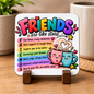 Best Friends Coaster "Friends Are Like Stars..." Acrostic Definition Graphic Glossy Hardboard 9x9cm Drinks Mat – Cute Hugging Coffee Mugs & Rainbow Tableware Gift | Fast Dispatch by UK Seller (C3069)