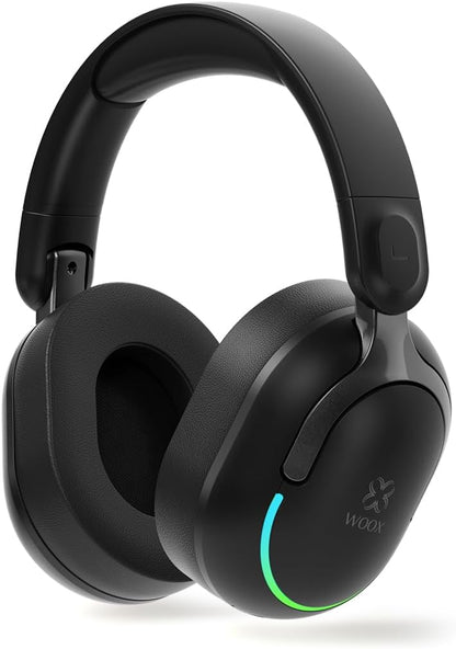 Wireless Bluetooth 5.4 Over-Ear Headphones with Deep Bass & LED Light – Foldable 500mAh Stereo Headset