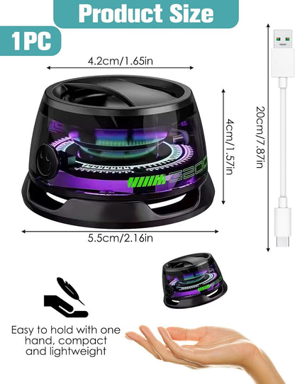 Magnetic Suction Ultra-Portable Wireless Bluetooth Speaker with LED Ambient Light | Transparent Mecha Mini Bass Speaker